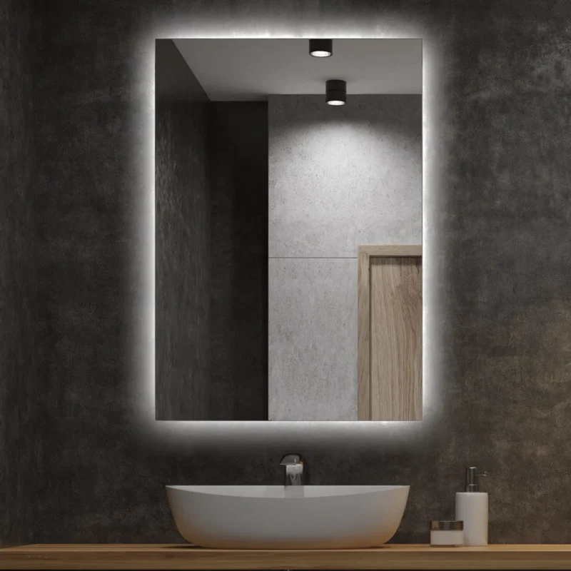 Espejo led vertical indirecta